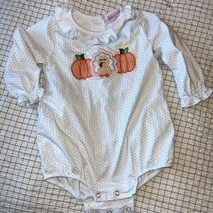 Polka Dot Turkey and Pumpkin Kids Matching Set